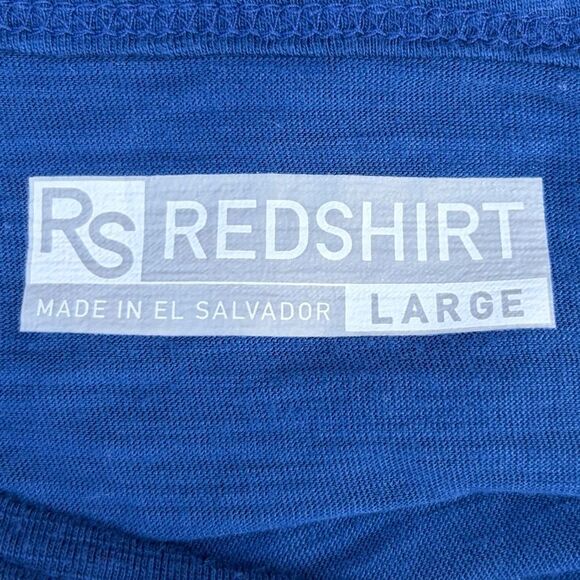 REDSHIRT SMU Collegiate Royal Blue Ruched Side Top Large Fan Football Sports - Picture 4 of 5